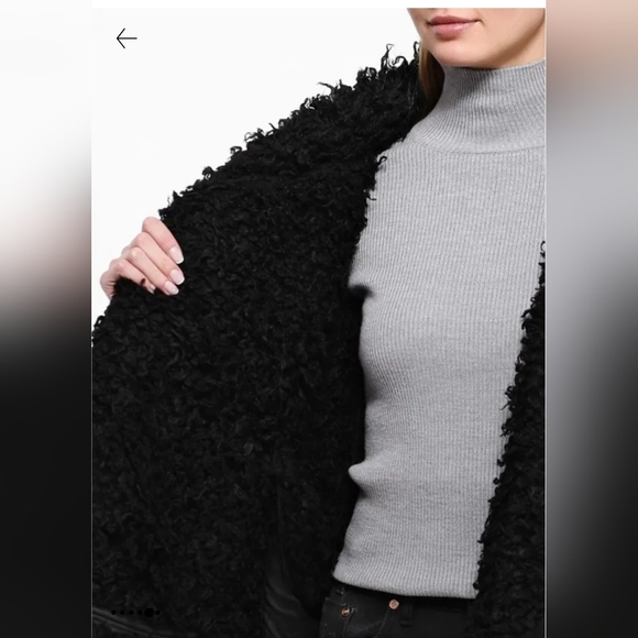 ONE TEASPOON Faux Sherling Black Aviator Coat - Picture 7 of 9